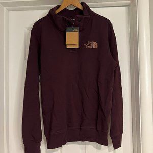 The North Face M 1/4-Snap Fleece Pullover- Size M- Root Brown